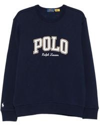 Polo Ralph Lauren - Logo-Embroidered Crew-Neck Sweatshirt - Lyst