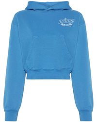 Sporty & Rich - Logo-Printed Cropped Hoodie - Lyst