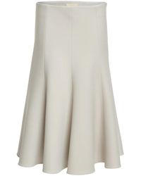 KHAITE - The Lennox Flared Crepe Skirt - Lyst