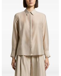 Peserico - Beaded-Trim Long-Sleeved Shirt - Lyst
