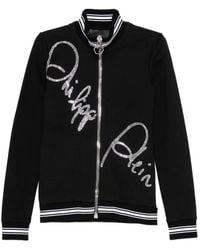 Philipp Plein - Crystal-Embellished Bomber Jacket - Lyst