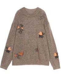 JNBY - Floral-Jacquard Oversized Sweater - Lyst