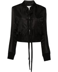 MM6 by Maison Martin Margiela - Classic-collar Cropped Bomber Jacket - Lyst