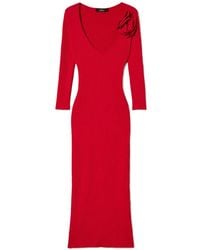 Twinset - Robe En Maille À Fleurs Appliquées - Lyst