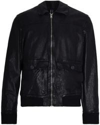 DFOUR® - Leather Zip-Up Jacket - Lyst