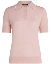 KARL LAGERFELD - Merino-Wool Polo Shirt - Lyst