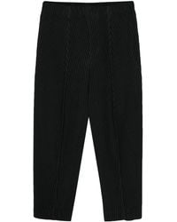 Homme Plissé Issey Miyake - Pleated Straight-leg Cropped Trousers - Lyst