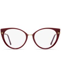 Tom Ford - Block Cat-Eye Frame Glasses - Lyst