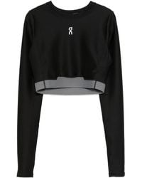 On Shoes - Haut Crop Train À Manches Longues - Lyst