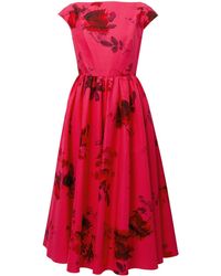 Erdem - Floral-print Cotton Midi Dress - Lyst