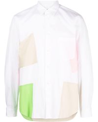 Comme des Garçons - Colour-block Panelled Cotton Shirt - Lyst