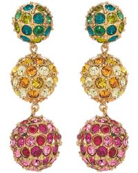 Oscar de la Renta - Crystal-embellished Ball Drop Earrings - Lyst