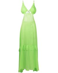Amir Slama - Cut-Out Semi-Sheer Maxi Dress - Lyst