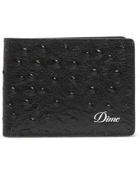 Dime - Portefeuille À Plaque Logo Effet Autruche - Lyst