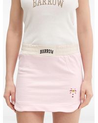 Barrow - Logo-Patch Straight Mini Skirt - Lyst