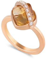 CLARA CHEHAB - Small Elemental Citrine And Diamond Ring - Lyst