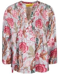 PHILIPPA 1970 - Stella Floral-Print Pleated Blouse - Lyst