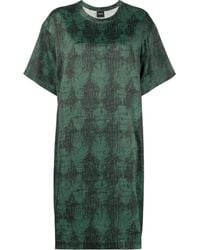Aspesi - Scribble-Print T-Shirt Dress - Lyst