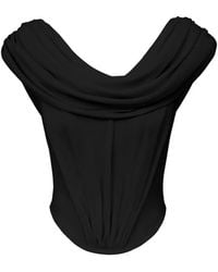 POST MERIDIEM - Draped Cowl-Neck Top - Lyst