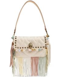Kurt Geiger - Oxford Fringe-Trimmed Shoulder Bag - Lyst