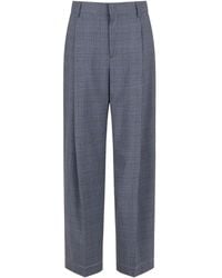 Marni - Checked Wide-Leg Trousers With Front Pleats And Concealed Zip - Lyst