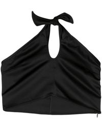 Remain - Knot Satin Bandeau Top - Lyst