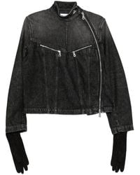 Jean Paul Gaultier - Zipped Denim Jacket - Lyst