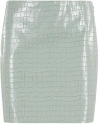 Isabelle Blanche - Crocodile-Effect Mini Skirt - Lyst
