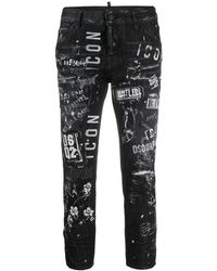 DSquared² Cropped Jeans - Zwart
