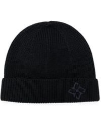 Tagliatore - Grouse Logo-Embroidered Ribbed Beanie Hat - Lyst