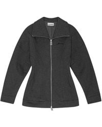 Ganni - Felpa Con Zip - Lyst