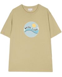 Maison Kitsuné - Pop Wave-print Cotton T-shirt - Lyst