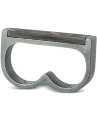 Parts Of 4 - Plate Double Ring Aus Sterlingsilber - Lyst