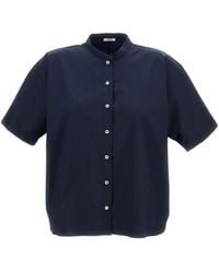#MSM - T-Shirt À Col Boutonné - Lyst