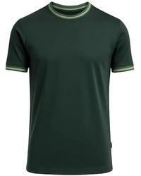 BOSS - Striped-Trim Cotton T-Shirt - Lyst
