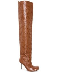 Acne Studios - Stiletto-Stiefel Mit Straußen-Print 100Mm - Lyst