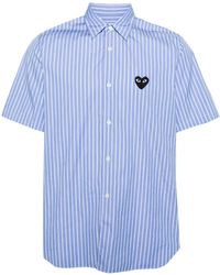 COMME DES GARÇONS PLAY - ハートパッチ ストライプ シャツ - Lyst