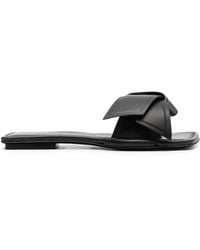Acne Studios - Bow-Detailing Leather Slides - Lyst