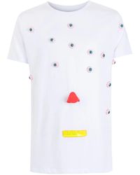 Amir Slama - Appliqué-Detail Cotton T-Shirt - Lyst