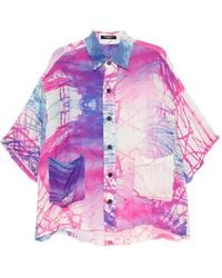 Nude:mm - Graphic-Print Short-Sleeve Shirt - Lyst