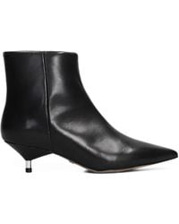 Carrano - Pointed-Toe Kitten-Heel Ankle Boots - Lyst