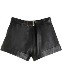 Sportmax - Belted Straight Shorts Back And Side Pockets - Lyst