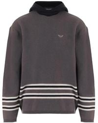 Emporio Armani - Hoodie À Plaque Logo - Lyst