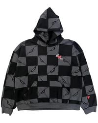 ANTI PROMO - 99 Eyes Checkered-Pattern Graphic-Print Hoodie - Lyst