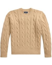 Polo Ralph Lauren - Relaxed Fit Cable Wool-Blend Jumper - Lyst