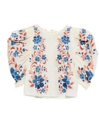 FARM Rio - Renata Floral Sand Blouse - Lyst