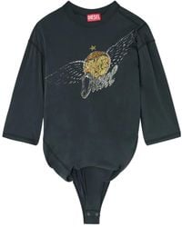 DIESEL - T-Shirt Bodysuit With Concert Graphics - Lyst