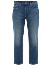 HUGO - Faded-Effect Straight-Leg Jeans - Lyst