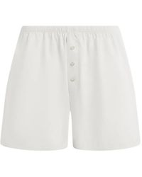 12 STOREEZ - Mica Mercerised Cotton Shorts - Lyst