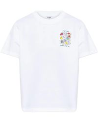 CASABLANCA - Kurzärmliges -T-Shirt mit Graffiti-Print - Lyst
